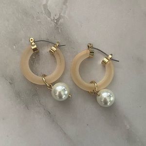 Pearl Earrings with Hoop